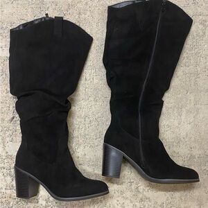 Elegant Black Heeled Boots for Women